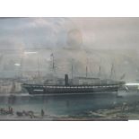 Framed & glazed print of S S Great Britain & a framed & glazed print of a steam ship 'The Duke of