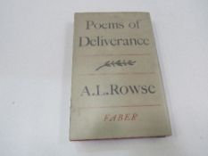 A L Rowse 'Poems of Deliverance', 1st edition, 1946 & 'Poems of Chiefly Cornish', 4th issue, 1946.