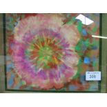 Framed & glazed pastel 'Exotic Bloom' signed M Tandy. Estimate £5-10.