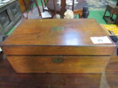 Mahogany writing slope. Estimate £20-30.