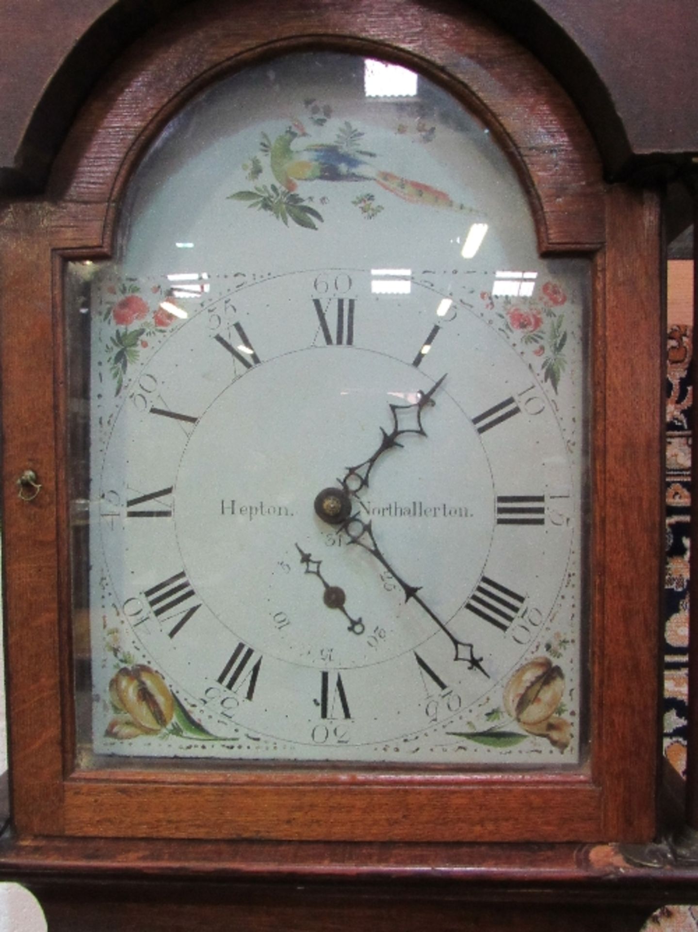 Oak long case clock by Hepton of Northallerton, 213cms height. Estimate £150-200. - Image 2 of 4