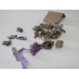 Silver charm bracelet with 23 charms, mostly 800 silver & sterling silver, total weight 3.4ozt &