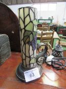Tiffany-style stick votive lamp. Estimate £10-20.