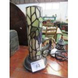 Tiffany-style stick votive lamp. Estimate £10-20.