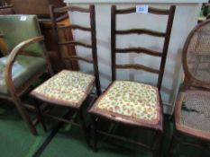 2 ladder back bedroom chairs