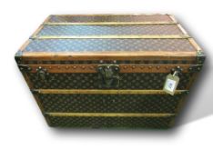 Louis Vuitton monogrammed currier trunk with complete original interior. Estimate £4,000-5,000.