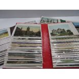 Qty of 1100+ used, mostly 1900-1930 USA postcards in 16 albums. Estimate £10-20.