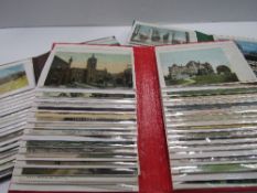 Qty of 1100+ used, mostly 1900-1930 USA postcards in 16 albums. Estimate £10-20.