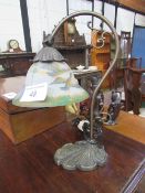 A pair of antique style table lamps. Estimate £10-20.