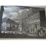 Folder of Italian cityscape litho plate engravings including Rome & Naples. Estimate £20-30.