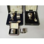 Silver napkin ring by Mappin & Webb, Birmingham 1966, 1.75ozt, in Mappin & Webb box, together with
