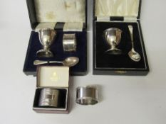 Silver napkin ring by Mappin & Webb, Birmingham 1966, 1.75ozt, in Mappin & Webb box, together with