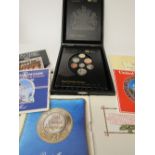 UK uncirculated coin collections in wallets: 1983, 1984, 1985, 1986,1987, 1988 & 1989 & Royal Mint