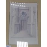 2 gilt framed & glazed architectural prints. Estimate £20-30.