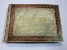 Rome: A large oblong folio photographic album containing 60 original photographic plates of