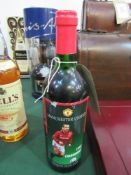 A 75cl bottle labelled Manchester United Football Club 1995 chardonnay, Vin de Pays d'Oc.