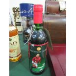 A 75cl bottle labelled Manchester United Football Club 1995 chardonnay, Vin de Pays d'Oc.