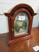 C Woods 'Tempus Fugit' architectural-style full chimes mantle clock, in excellent working condition.