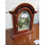 C Woods 'Tempus Fugit' architectural-style full chimes mantle clock, in excellent working condition.