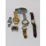 Selection of watches, 2 Rolex style, 2 Gucci style, Christian Dior, Tissot, Tag Heuer Chronometer (