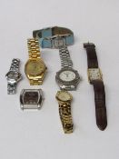 Selection of watches, 2 Rolex style, 2 Gucci style, Christian Dior, Tissot, Tag Heuer Chronometer (