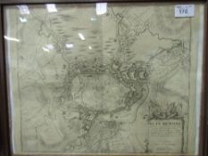 Rare early map entitled 'Pan de Mons & date 1709', A la Haye, chez Vander Klott Libraire, showing