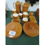 2 Hornsea coffee pots, 4 coffee cups & saucers, 4 cups, 2 tureens, jam pot & butter dish