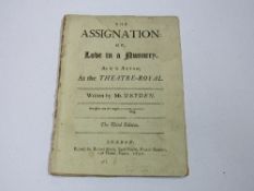 17th Century Play: The Assignation or Love in Nunnery by John Dryden as it is acted at the Theatre