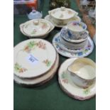 Qty of Alfred Meakin plates & tureens, qty of Mason's plates & a Wedgwood jar. Estimate £10-20.