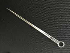 A George III silver meat skewer.  Estimate £100-120.