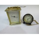 Small German bedside clock made by HAC of Wurttemberg, Germany, going well & keeping good time & a