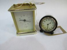 Small German bedside clock made by HAC of Wurttemberg, Germany, going well & keeping good time & a