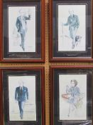 A set of 4 lithographs, each depicting a Conservative Prime Minister to include Margaret Thatcher (