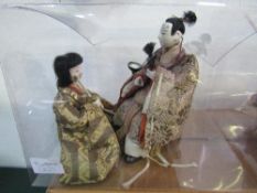 1920's Japanese Taishe period Hina Ningyo Matsuri dolls, 4 assorted guards with porcelain clay