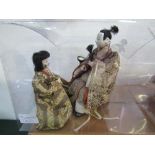 1920's Japanese Taishe period Hina Ningyo Matsuri dolls, 4 assorted guards with porcelain clay