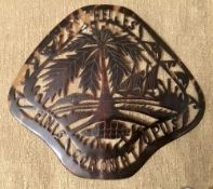 Old carved tortoiseshell souvenir from the Seychelles*