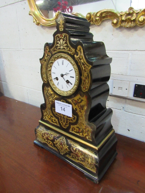 Large S Marti & Sons French Boule faced chiming mantle clock, circa 1860's, gwo. Estimate £70-100. - Image 2 of 2