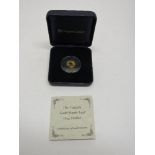 Canadian $1 gold maple leaf proof coin, with certificate. Estimate £50-80.