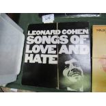 Leonard Cohen: 3 LP's Songs of Love & Hate, Songs of Leonard Cohen & Greatest Hits. Estimate £15-