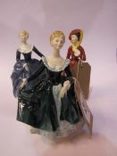Royal Doulton figurines: Janice, Julia & Fragrance. Estimate £30-40.