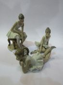 3 Nao female figurines
