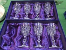 Edinburgh crystal - 7 wine glasses & 2 hock glasses. Estimate £20-30.