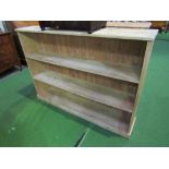 Large pine bookcase, 137cms x 98cms x 27cms. Estimate £45-55.