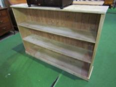 Large pine bookcase, 137cms x 98cms x 27cms. Estimate £45-55.