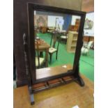 Large square plate Edwardian mahogany dressing table mirror. Estimate £10-20.