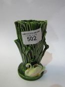 Sylvac vase in shape of rushes & a swan, 4375. Estimate £10-20.