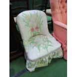 Upholstered child's chair. Estimate £5-10.