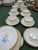 Minton's 'Gold Rose' part tea set. Estimate £10-20.