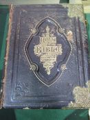 Family Bible, 1807, Holy Bible with clasps & illustrations & 1 other Holy Bible