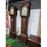 Oak long case clock by Hepton of Northallerton, 213cms height. Estimate £80-120.